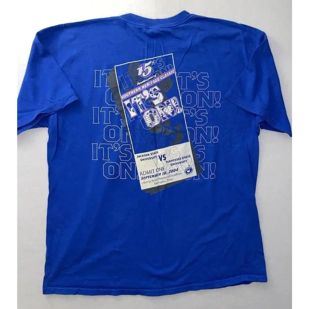 Southern Heritage Classic Bowl Graphic T Shirt 2004 Jackson State TSU Sz XL Y2K